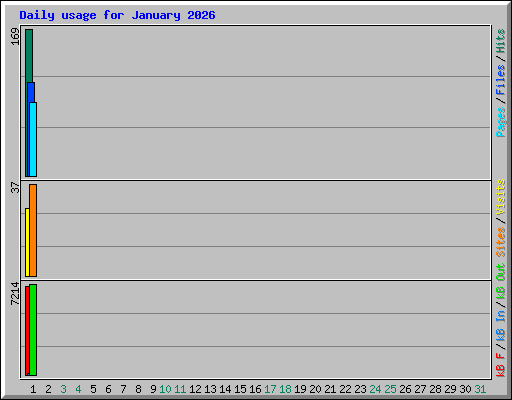Daily usage for January 2026