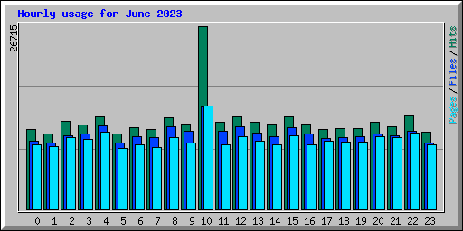 Hourly usage for June 2023