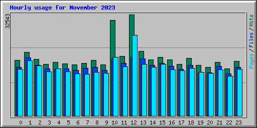 Hourly usage for November 2023