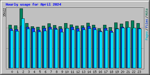 Hourly usage for April 2024