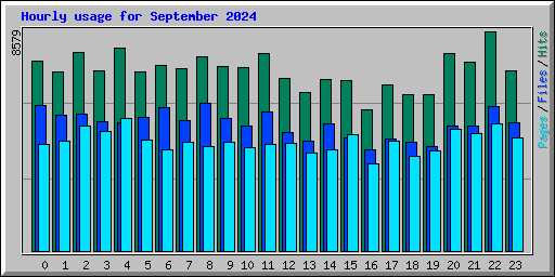 Hourly usage for September 2024