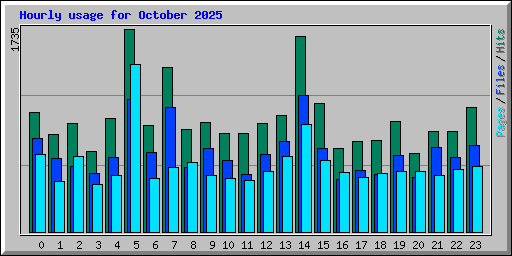Hourly usage for October 2025