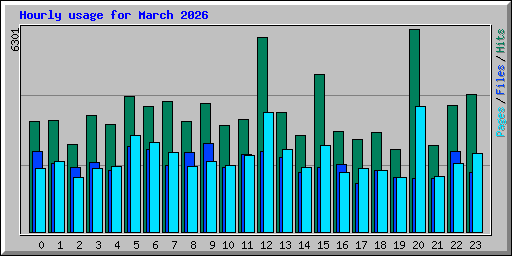 Hourly usage for March 2026