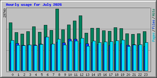 Hourly usage for July 2026
