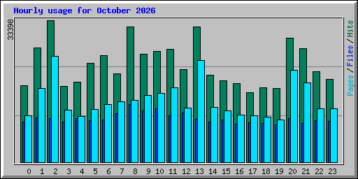 Hourly usage for October 2026